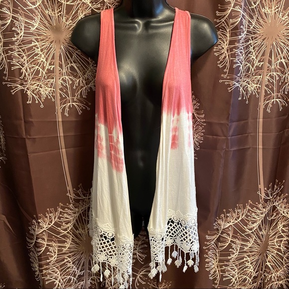 Lady’s World Jackets & Blazers - LADY’S WORLD Boutique Tie Dye Vest Small Medium